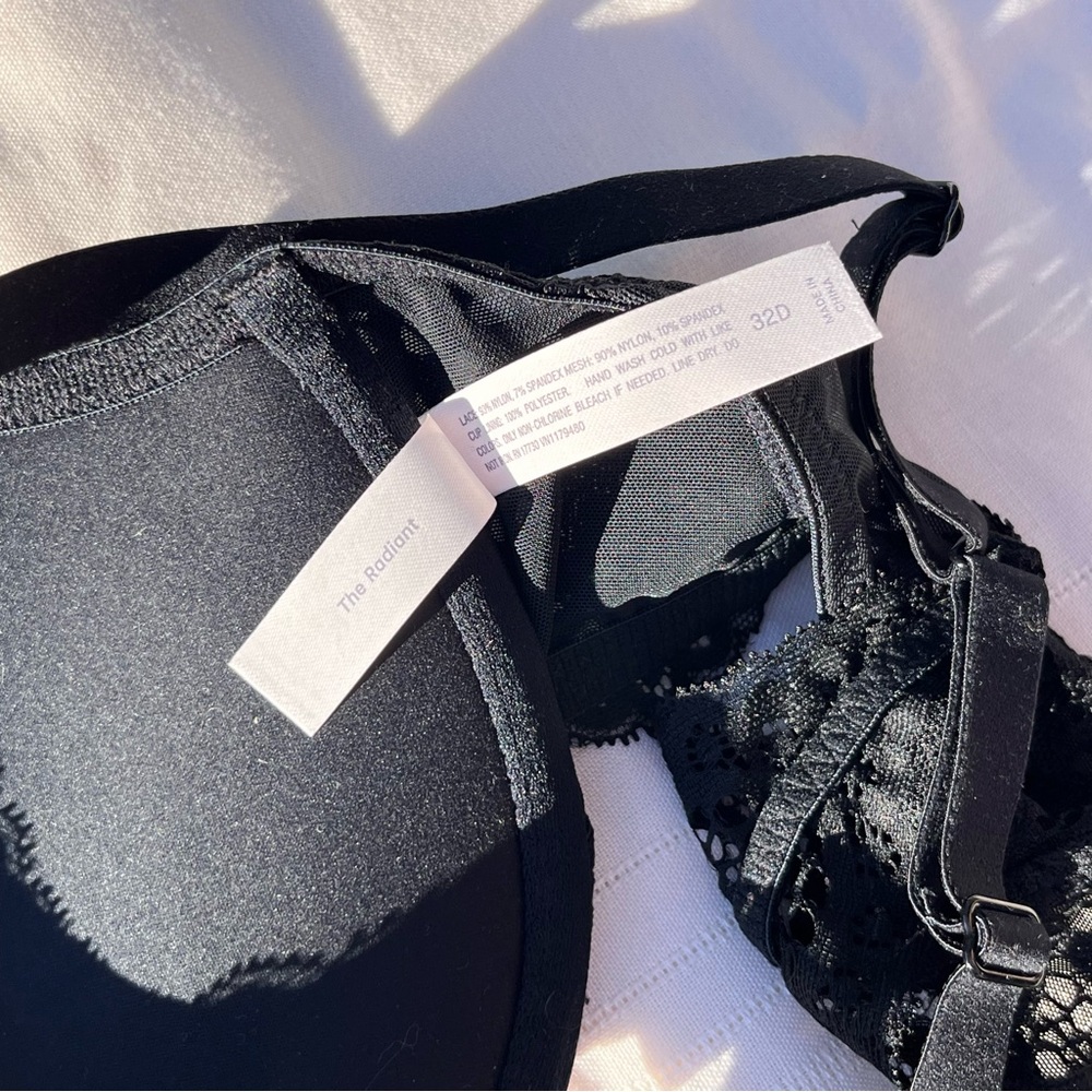 Auden Radiant Plunge Push Up Bra Lace Black 32D - Picture 8 of 10